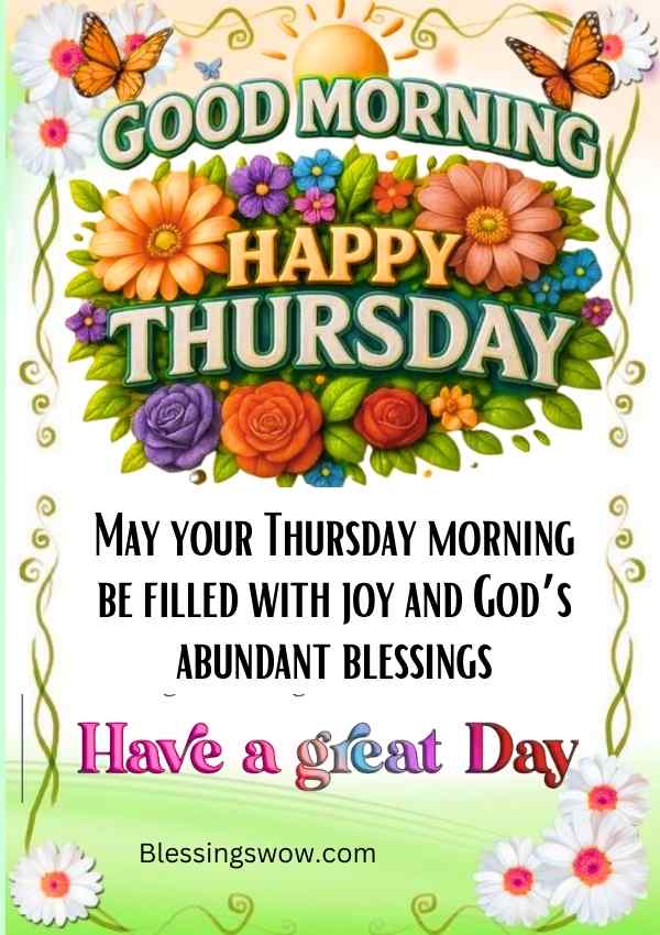100 Happy and Positive Thursday Morning Blessings for Friends